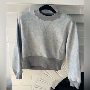 Frame Women’s Cropped Sweatshirt, sz XS, Grey